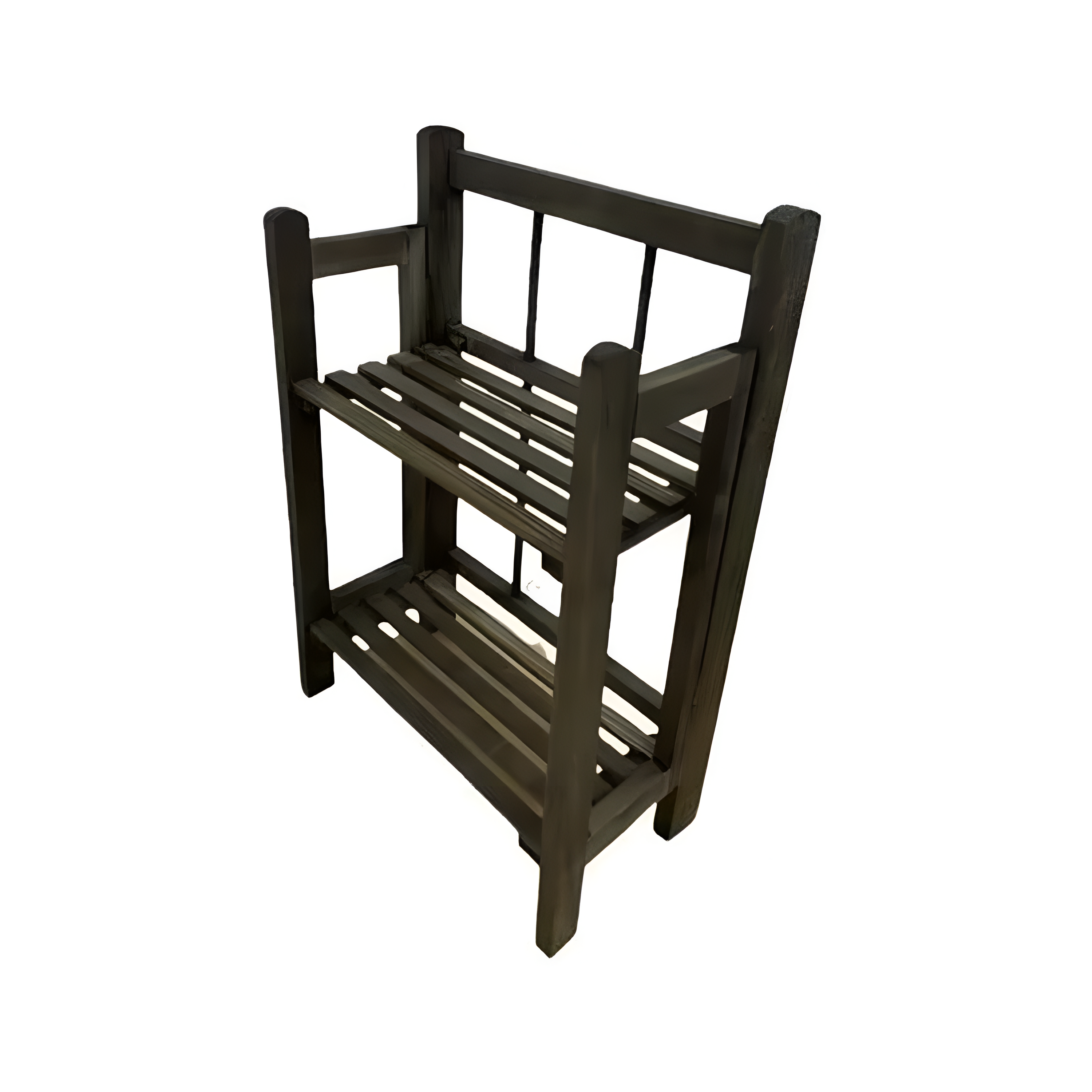 ESTANTE ORGANIZADOR MADERA LIBRERO 2 NIVELES 46X31X15 CM CAOBA - 1