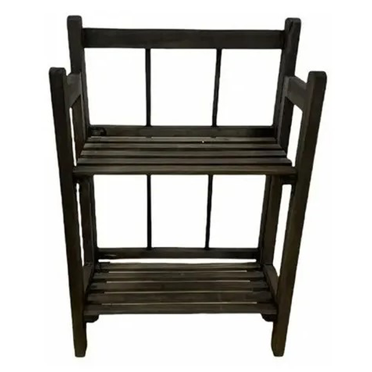 ESTANTE ORGANIZADOR MADERA LIBRERO 2 NIVELES 46X31X15 CM CAOBA - 2