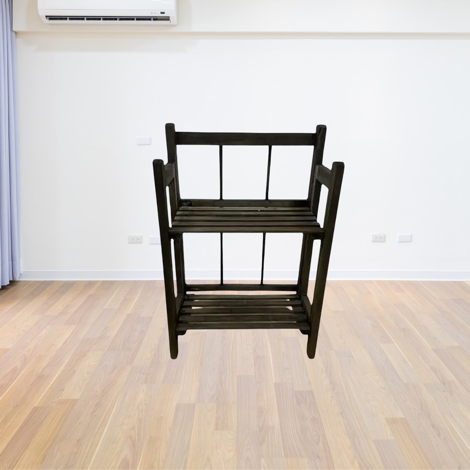 ESTANTE ORGANIZADOR MADERA LIBRERO 2 NIVELES 46X31X15 CM CAOBA - 5