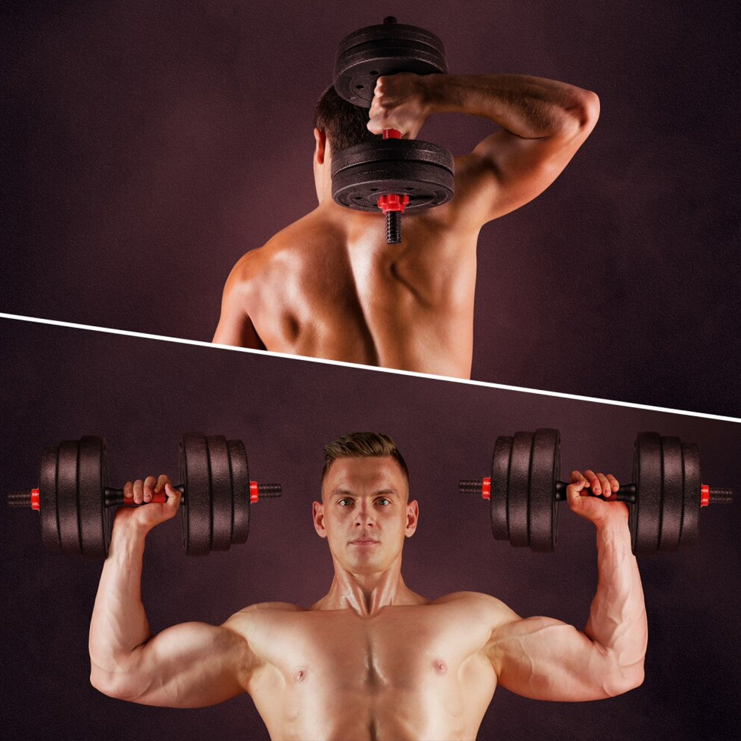 PAR DE MANCUERNAS IMPORTCLICK 20 KG GYM ENTRENAMIENTO FITNESS - 6