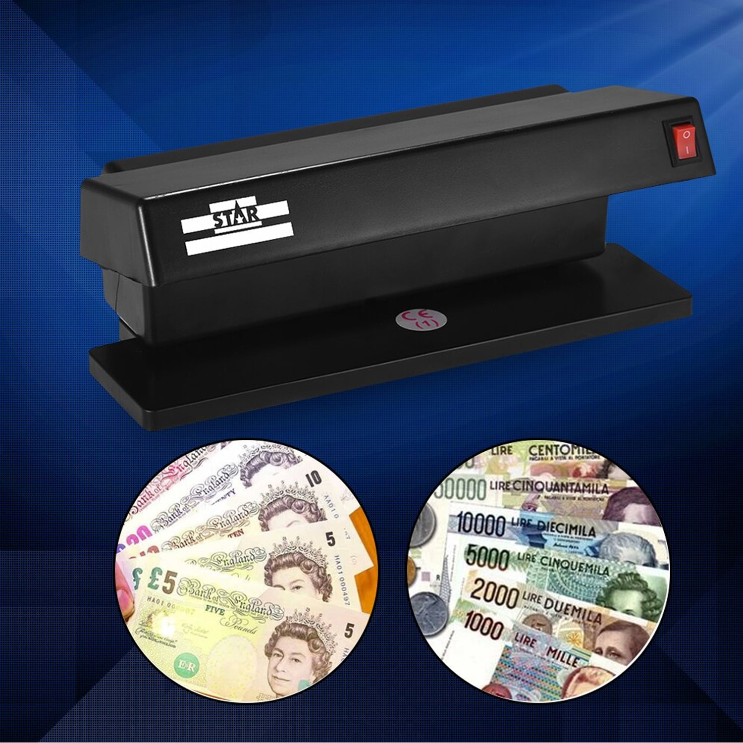 DETECTOR IMPORTCLICK HOG.148 BILLETES FALSOS LUZ ULTRAVIOLETA NEGRO TK-2028 - 6