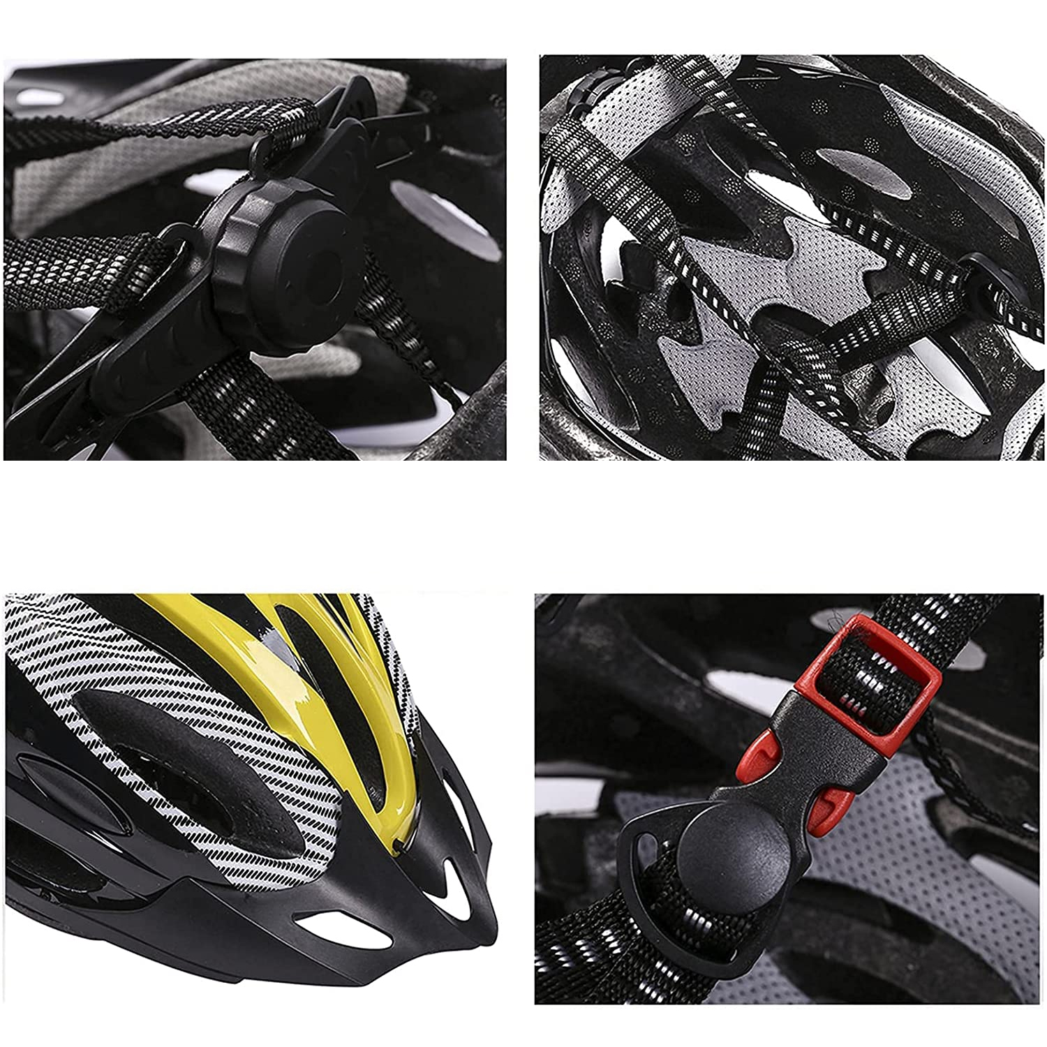 CASCO EN COLOR AMARILLO BICICLETA PROFESIONAL FULL SEGURIDAD CON LUZ - 6