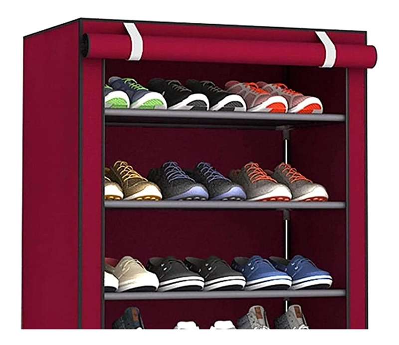 ZAPATERO IMPORTCLICK HOG.223 ORGANIZADOR HOGAR TELA 5 NIVELES 92X60X30 CM RED WINE METAL - 2