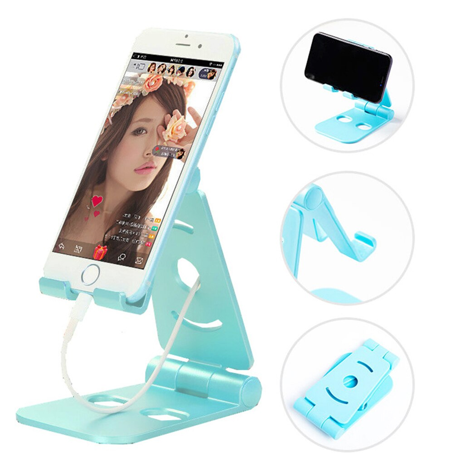 SOPORTE CELULAR IMPORTCLICK TEC.63 TABLET ESCRITORIO MESA CELESTE - 4