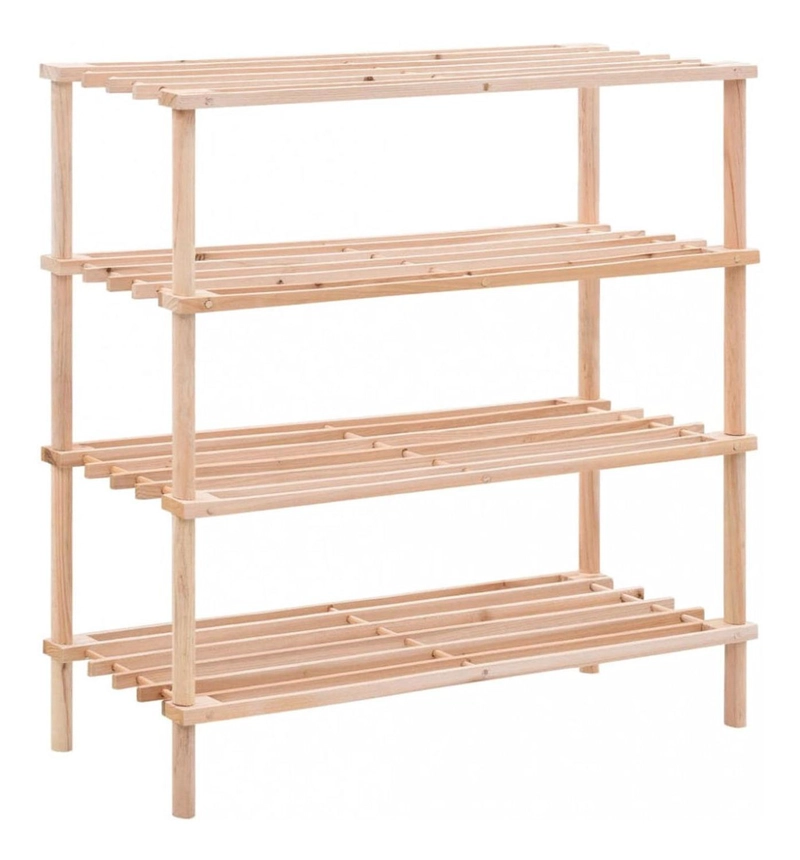 ZAPATERO IMPORTCLICK HOG.214 ORGANIZADOR 4 NIVELES 67X63X26 CM CAFÉ MADERA - 1