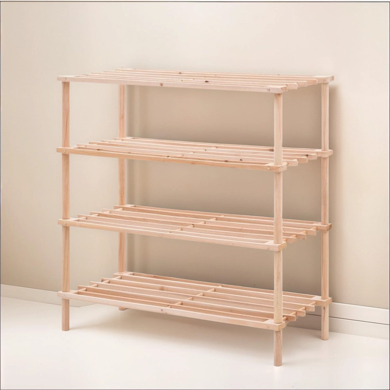 ZAPATERO IMPORTCLICK HOG.214 ORGANIZADOR 4 NIVELES 67X63X26 CM CAFÉ MADERA - 2