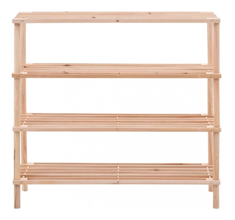 ZAPATERO IMPORTCLICK HOG.214 ORGANIZADOR 4 NIVELES 67X63X26 CM CAFÉ MADERA - 3