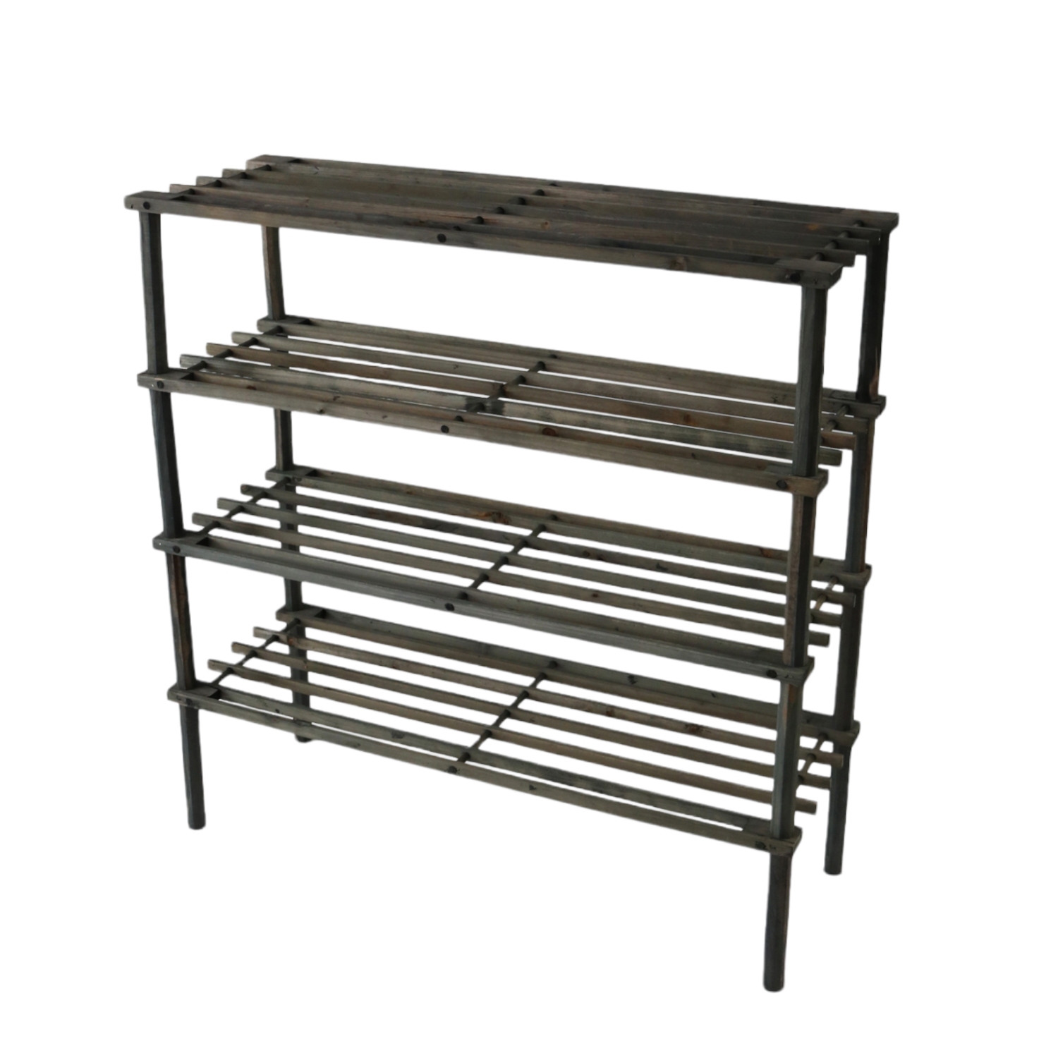 ZAPATERO ORGANIZADOR MADERA 4 NIVELES 67X63X26 CM CAOBA - 1