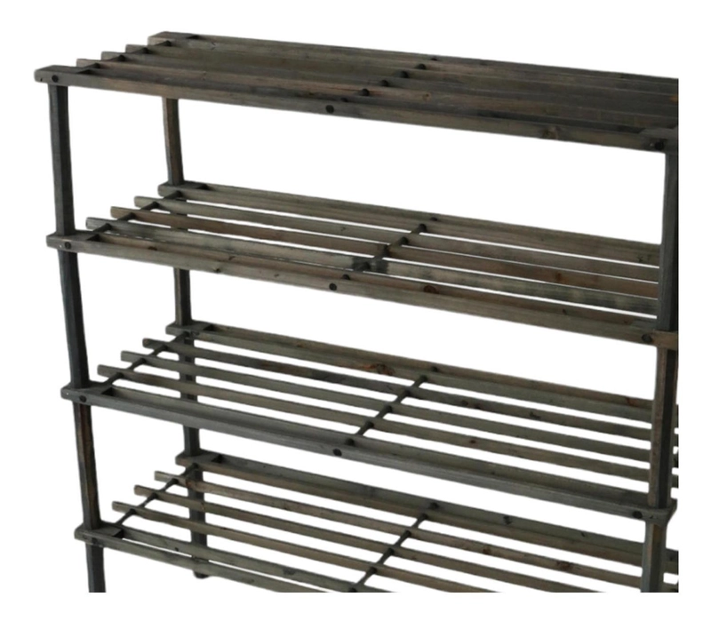 ZAPATERO ORGANIZADOR MADERA 4 NIVELES 67X63X26 CM CAOBA - 2
