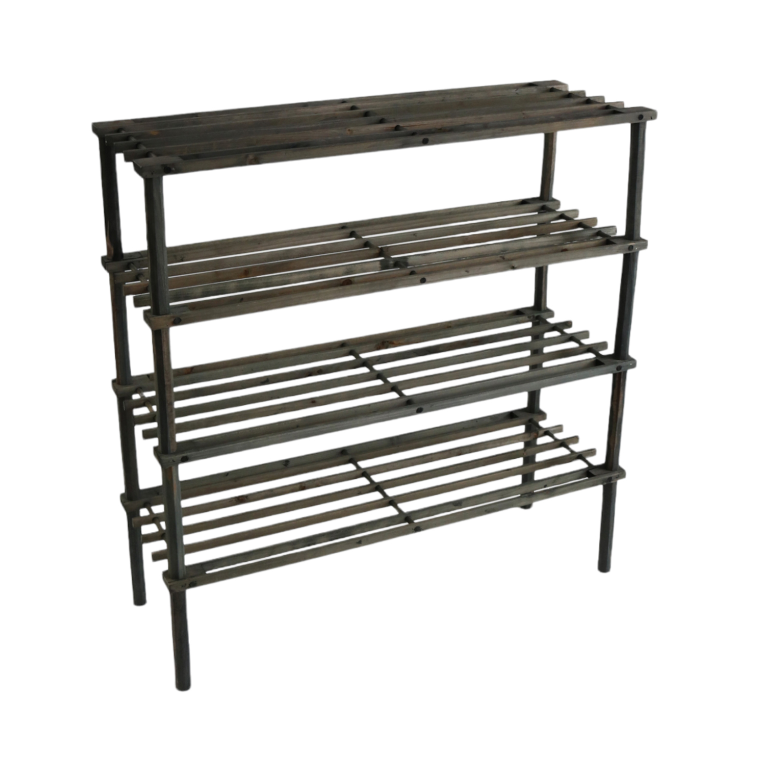 ZAPATERO ORGANIZADOR MADERA 4 NIVELES 67X63X26 CM CAOBA - 2