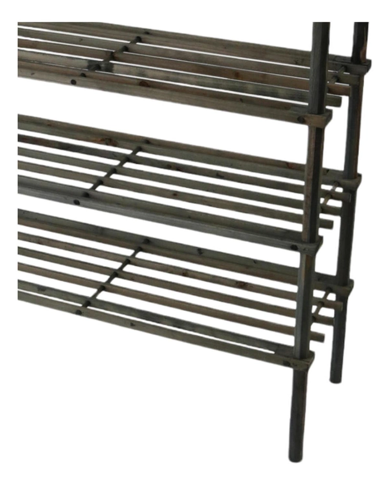 ZAPATERO ORGANIZADOR MADERA 4 NIVELES 67X63X26 CM CAOBA - 3