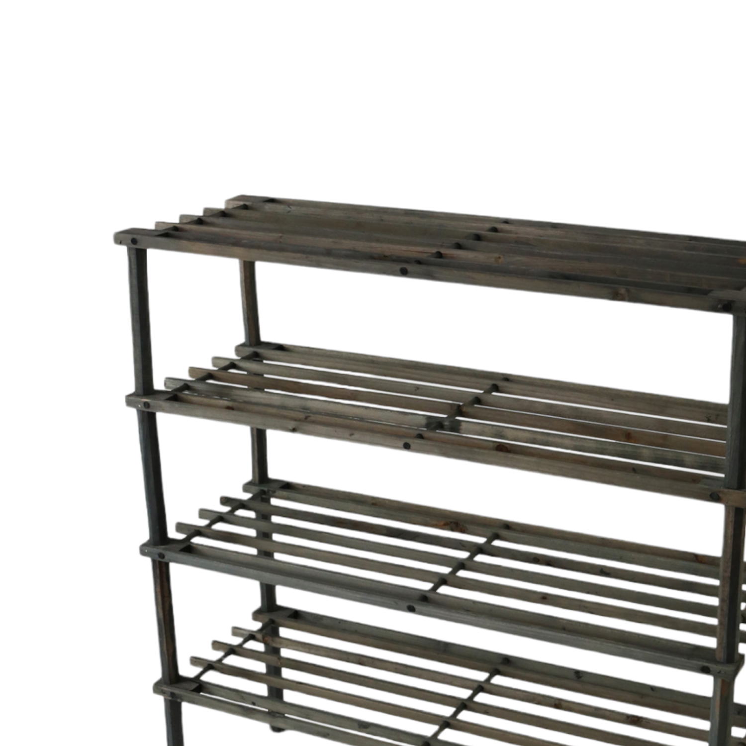 ZAPATERO ORGANIZADOR MADERA 4 NIVELES 67X63X26 CM CAOBA - 3