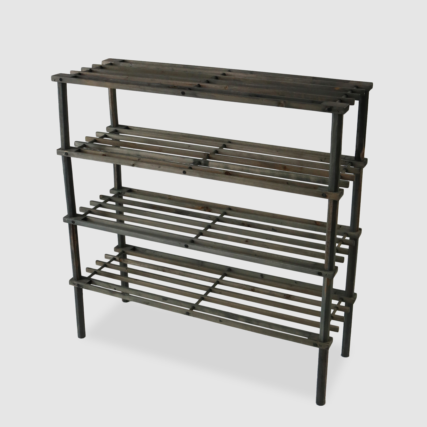 ZAPATERO ORGANIZADOR MADERA 4 NIVELES 67X63X26 CM CAOBA - 5