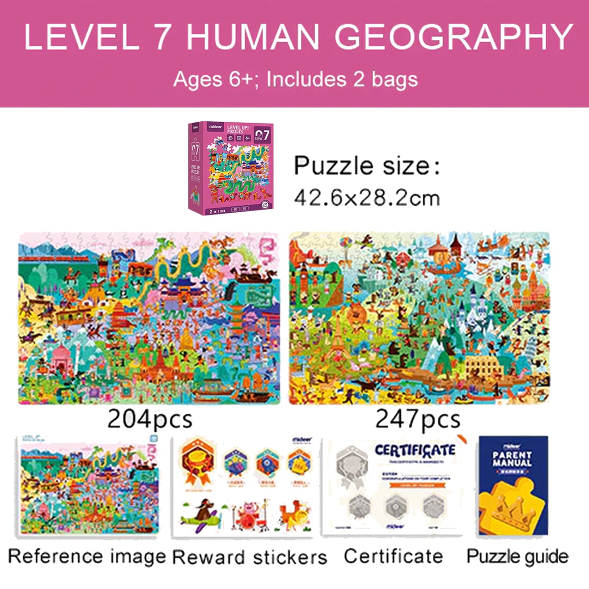 PUZZLE IMPORTCLICK INF.24 ROMPECABEZAS INFANTIL 2 EN 1 NIVEL 7 CHINA IMPERIAL - 2