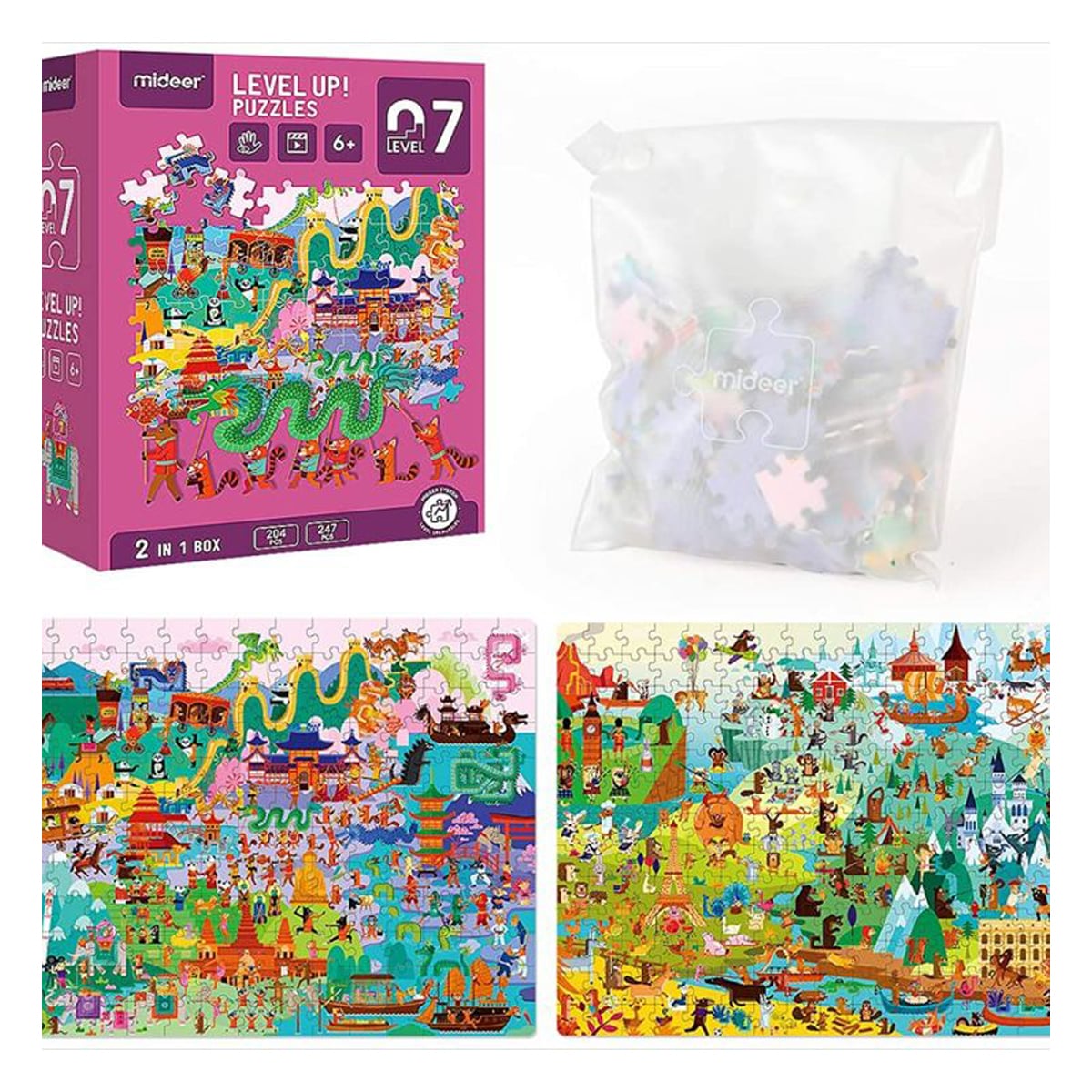 PUZZLE IMPORTCLICK INF.24 ROMPECABEZAS INFANTIL 2 EN 1 NIVEL 7 CHINA IMPERIAL - 3
