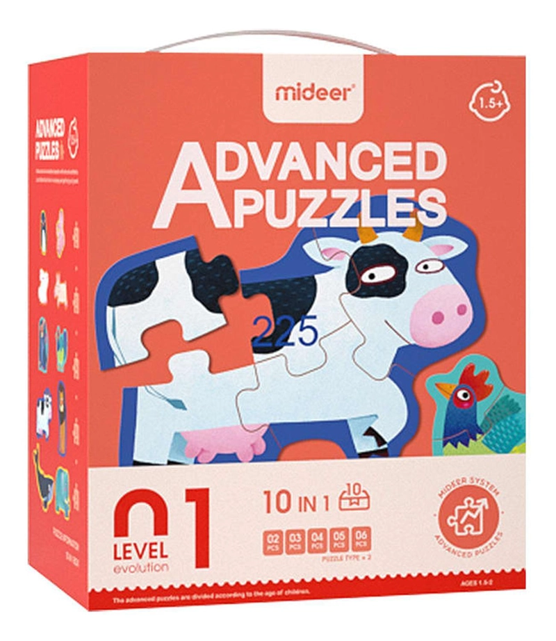 PUZZLE ROMPECABEZAS IMPORTCLICK INF.20 MULTICOLOR INFANTIL 4 EN 1 NIVEL 1 ANIMAL - 1