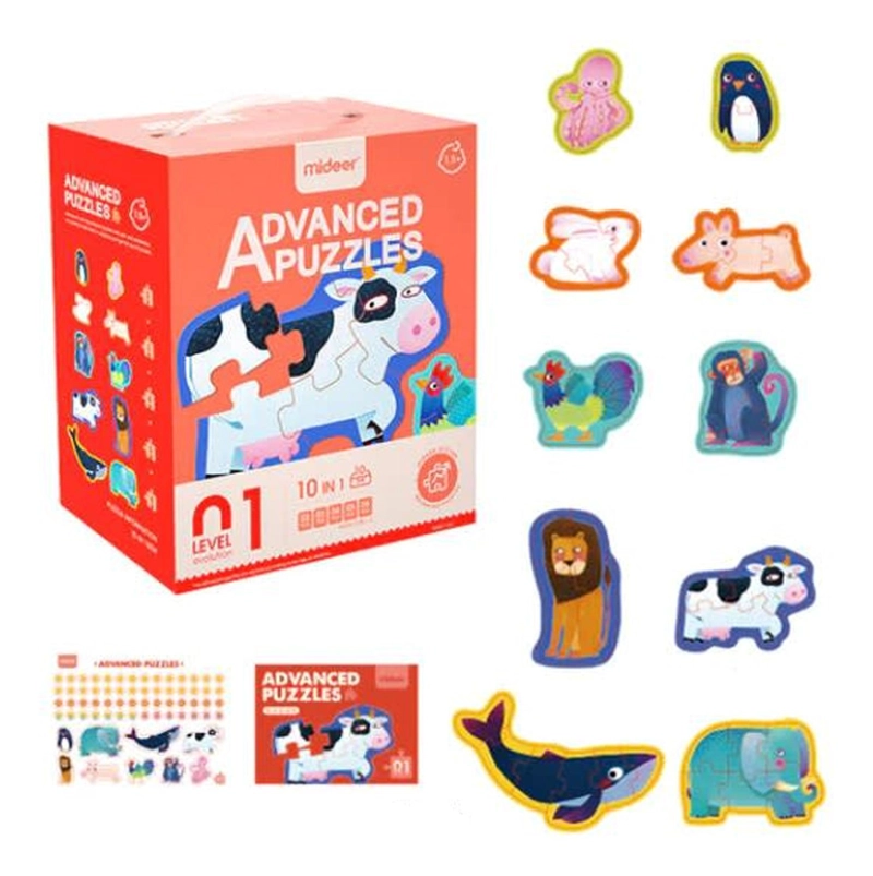 PUZZLE ROMPECABEZAS IMPORTCLICK INF.20 MULTICOLOR INFANTIL 4 EN 1 NIVEL 1 ANIMAL - 3