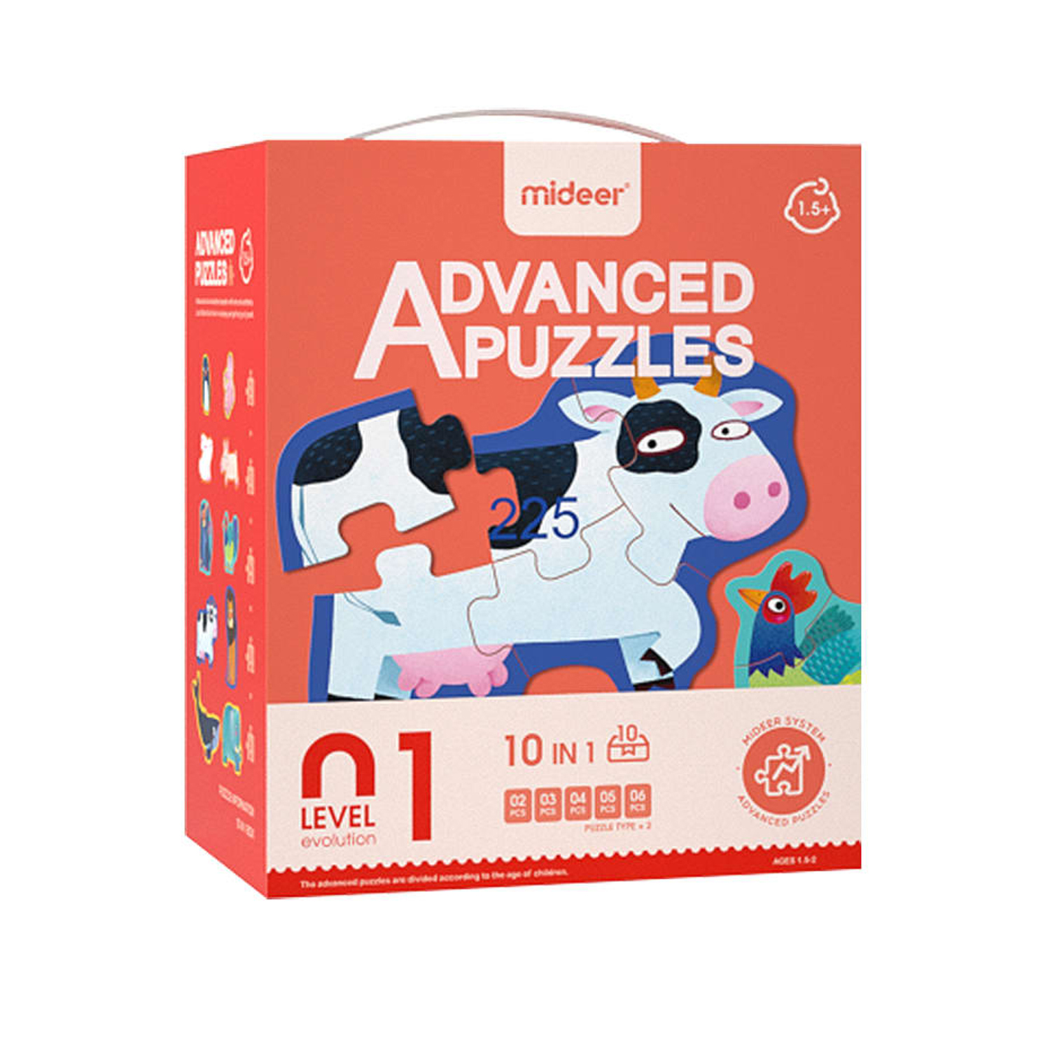 PUZZLE ROMPECABEZAS IMPORTCLICK INF.20 MULTICOLOR INFANTIL 4 EN 1 NIVEL 1 ANIMAL - 3