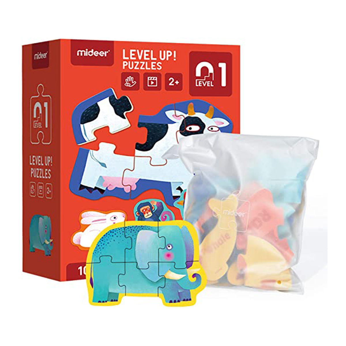 PUZZLE ROMPECABEZAS IMPORTCLICK INF.20 MULTICOLOR INFANTIL 4 EN 1 NIVEL 1 ANIMAL - 4