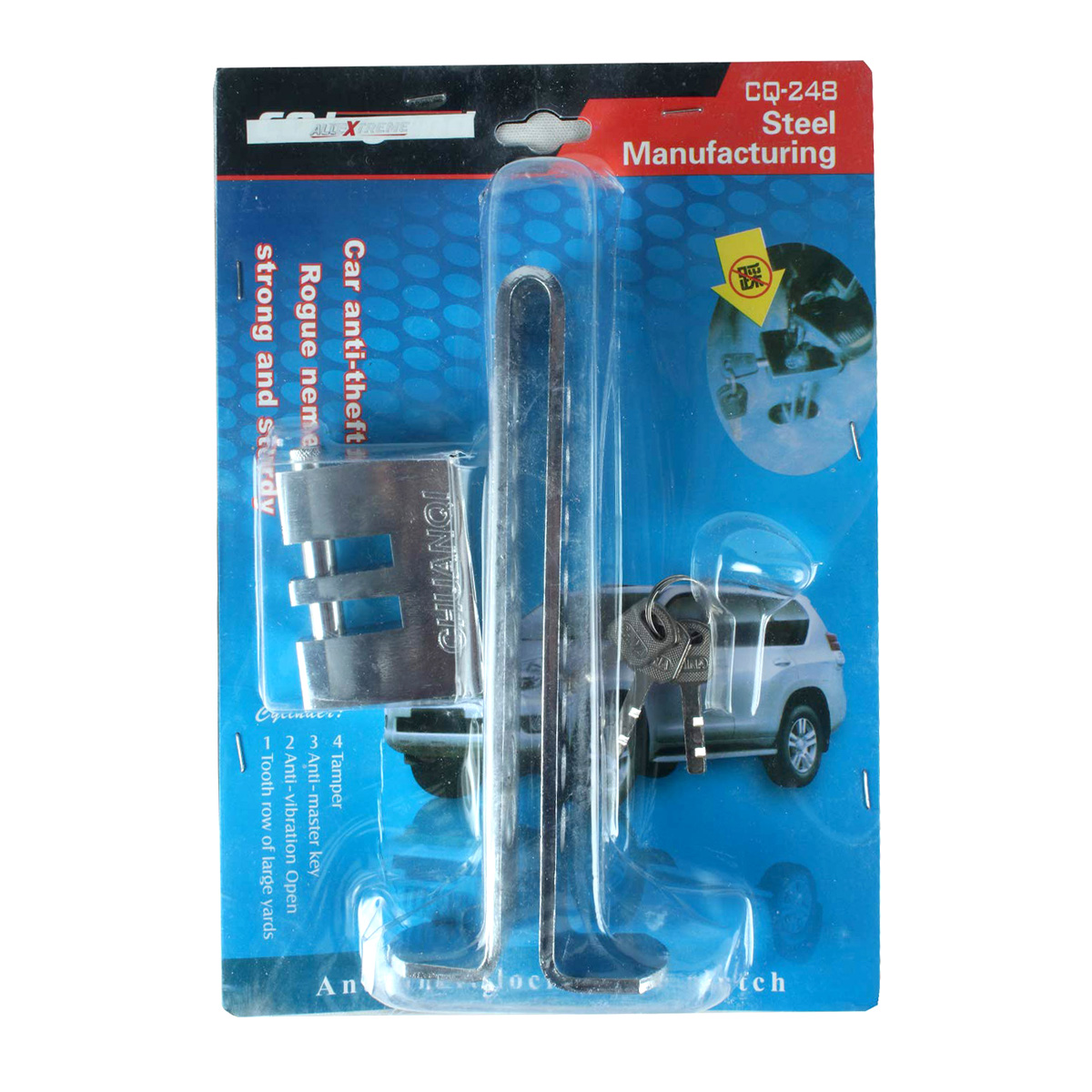 TRABA PEDAL IMPORTCLICK + CANDADO BICICLETA ANTIRROBO SEGURIDAD ACERO INOXIDABLE - 5