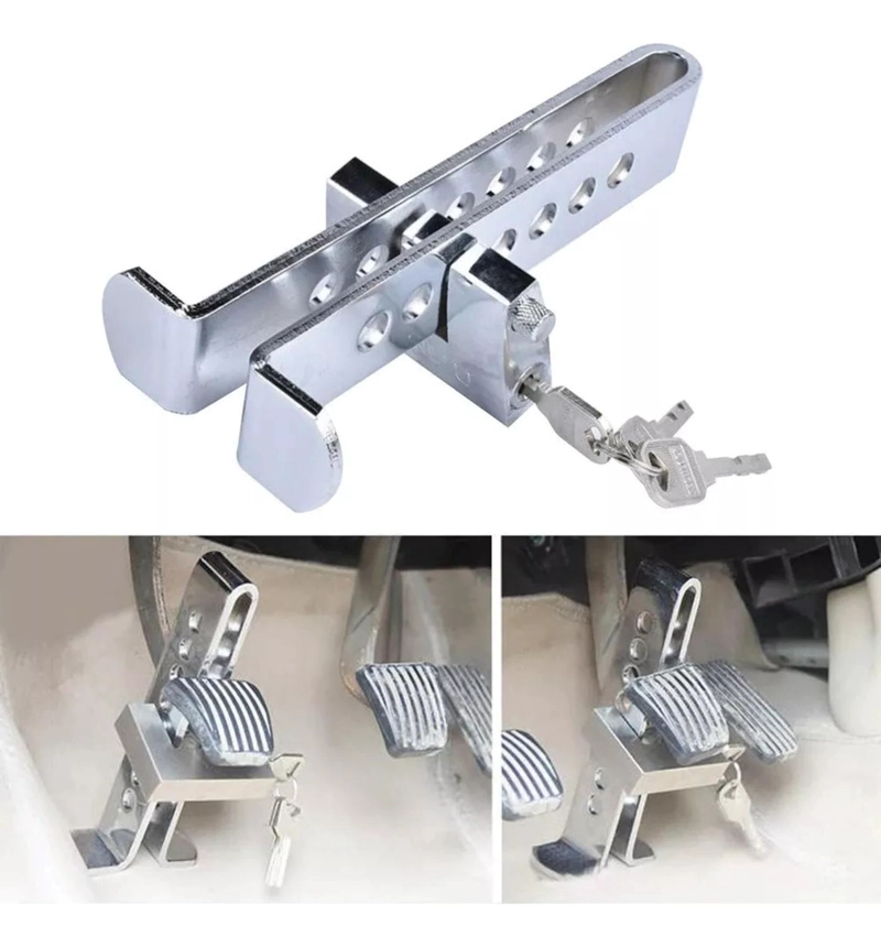 TRABA PEDAL IMPORTCLICK + CANDADO BICICLETA ANTIRROBO SEGURIDAD ACERO INOXIDABLE - 6