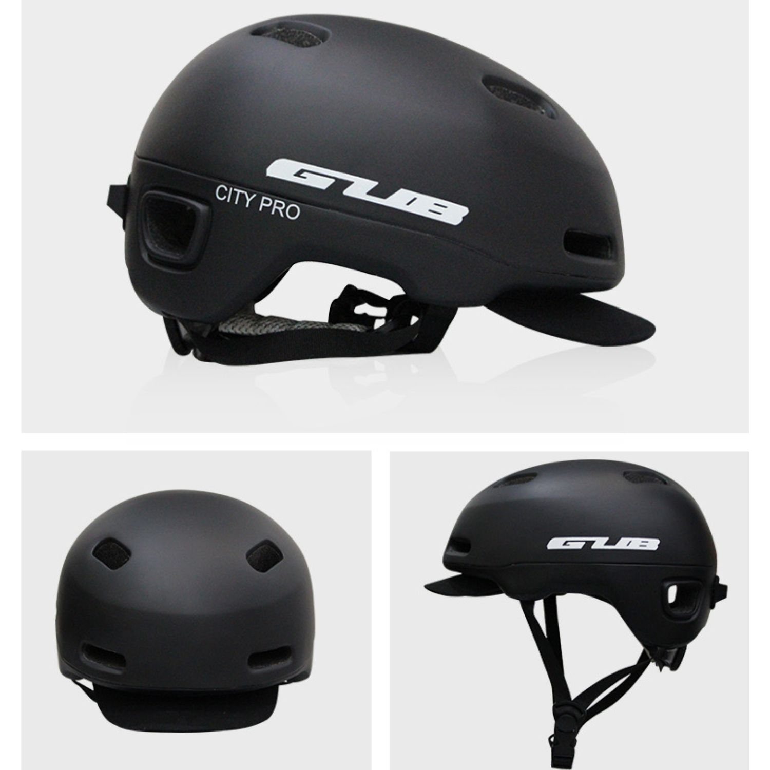 CASCO BICICLETA IMPORTCLICK CITY VISERA PROFESIONAL TALLA L NEGRO - 2