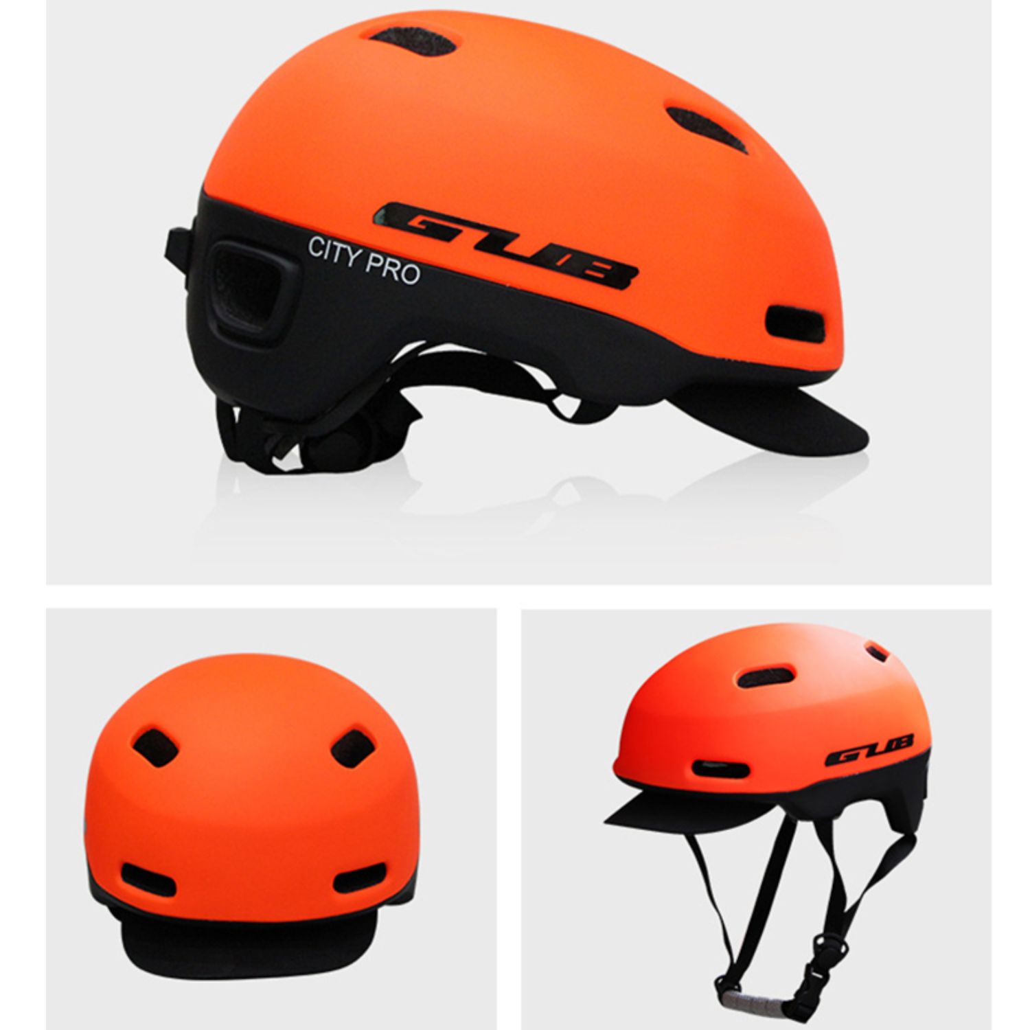 CASCO BICICLETA IMPORTCLICK CITY VISERA PROFESIONAL TALLA L NARANJO - 2