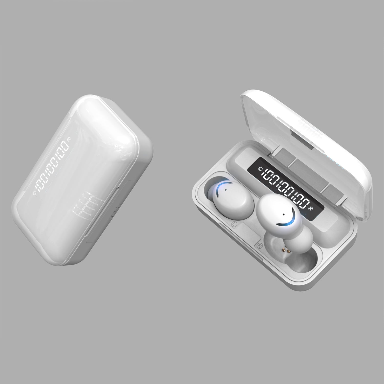 AUDÍFONOS IMPORTCLICK TRUE WIRELESS TEC.124 INDICADOR BLUETOOTH BLANCO - 3