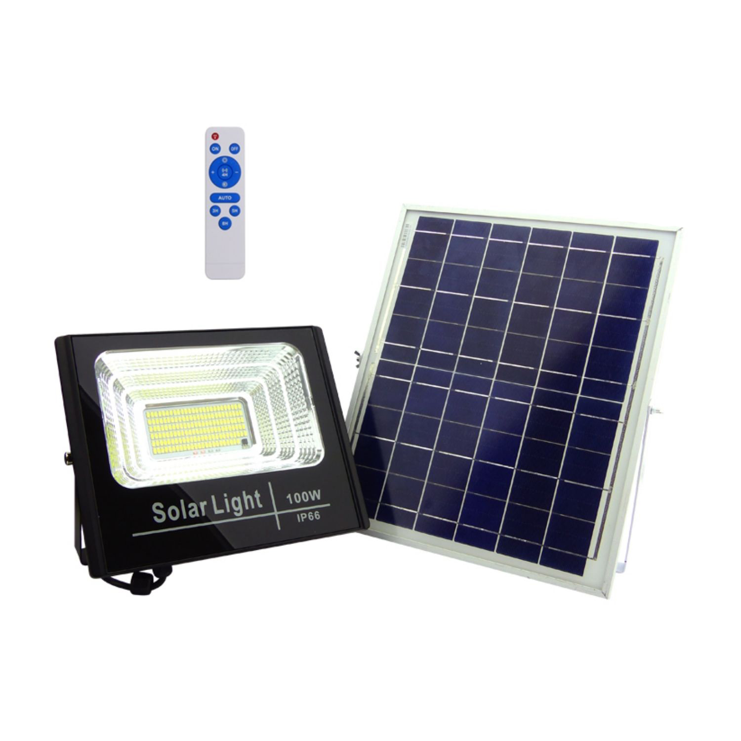 FOCO SOLAR 154 LED 100 WATT PANEL SOLAR CONTROL REMOTO - 1