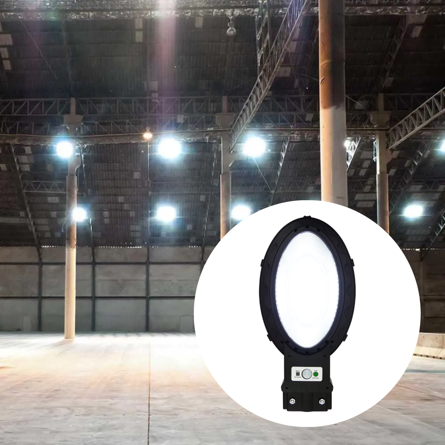 FOCO SOLAR 90 LED OVALADO 80 WATT 1000 LÚMENES - 5