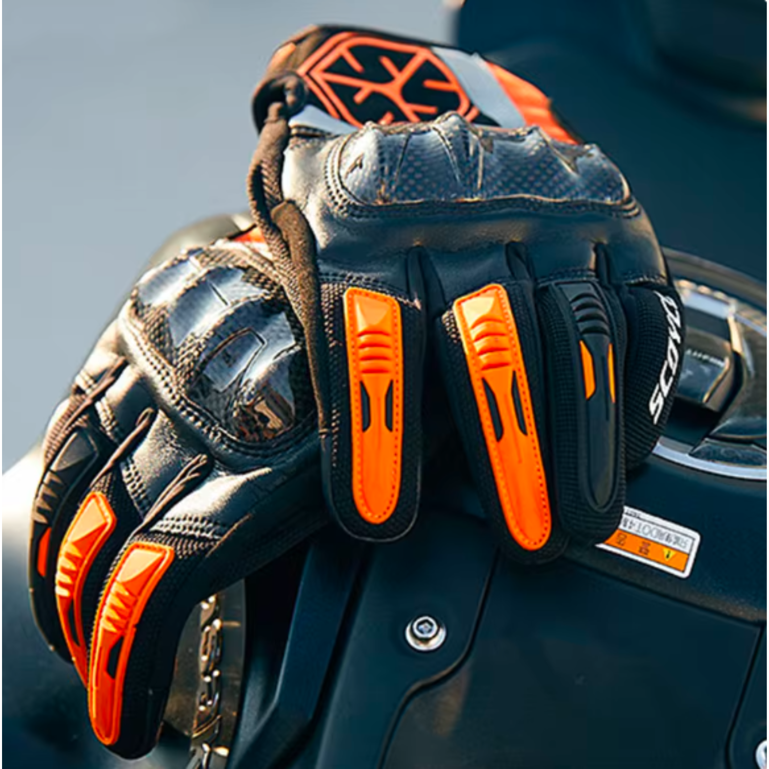 GUANTE MOTO IMPORTCLICK BICICLETA NARANJO TOUCH PREMIUM - 5