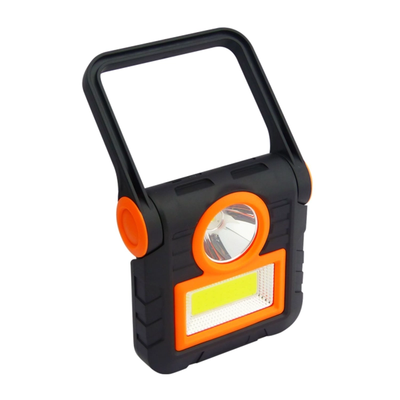 LINTERNA LED + COB LED RECARGABLE NEGRO - 1