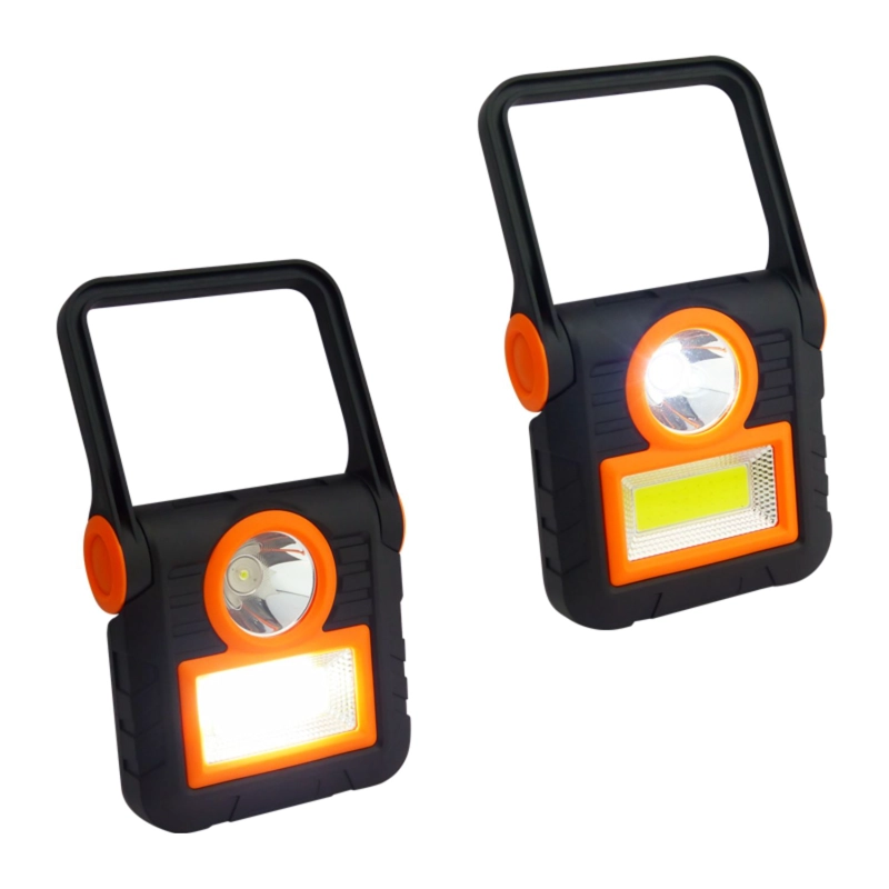 LINTERNA LED + COB LED RECARGABLE NEGRO - 3