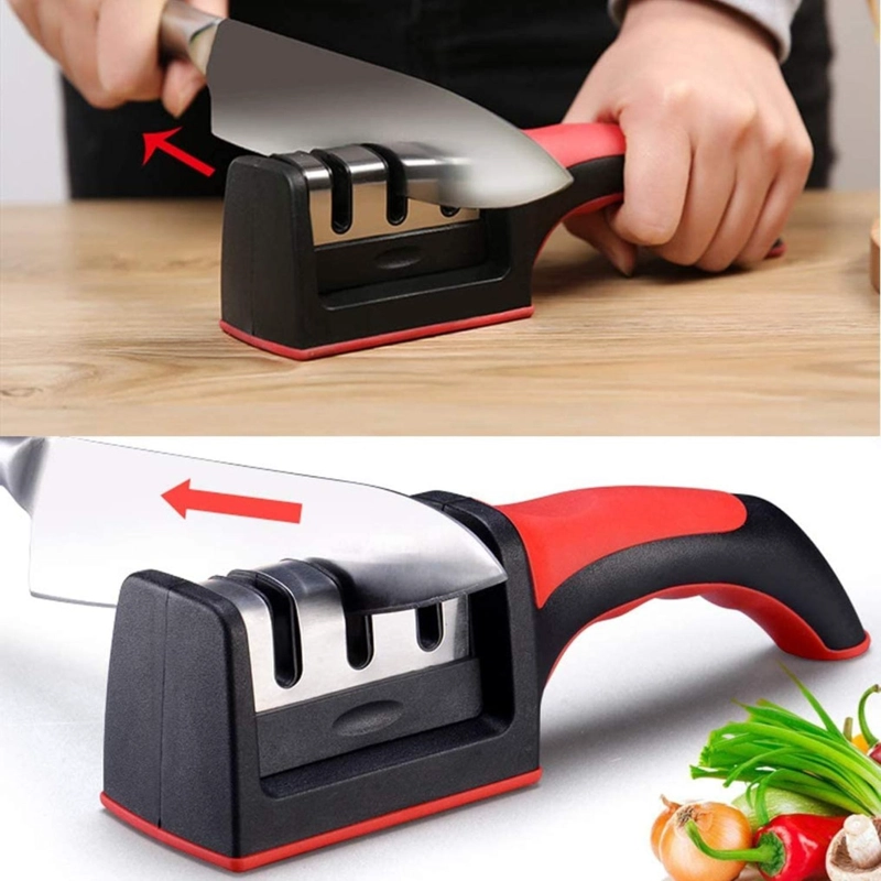 AFILADOR CUCHILLOS COCINA KNIFE SHARPENER 3 MEDIDAS - 9