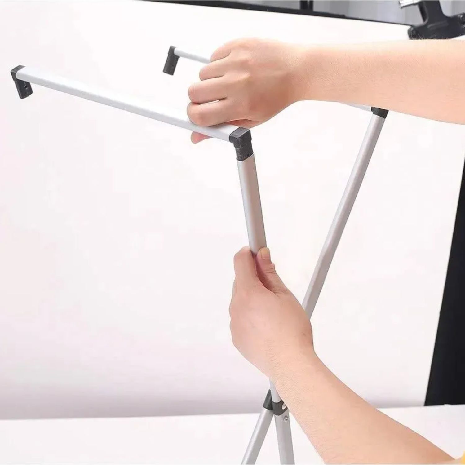 CANASTO CESTA ORGANIZADOR ROPA PLEGABLE XL GRIS - 4