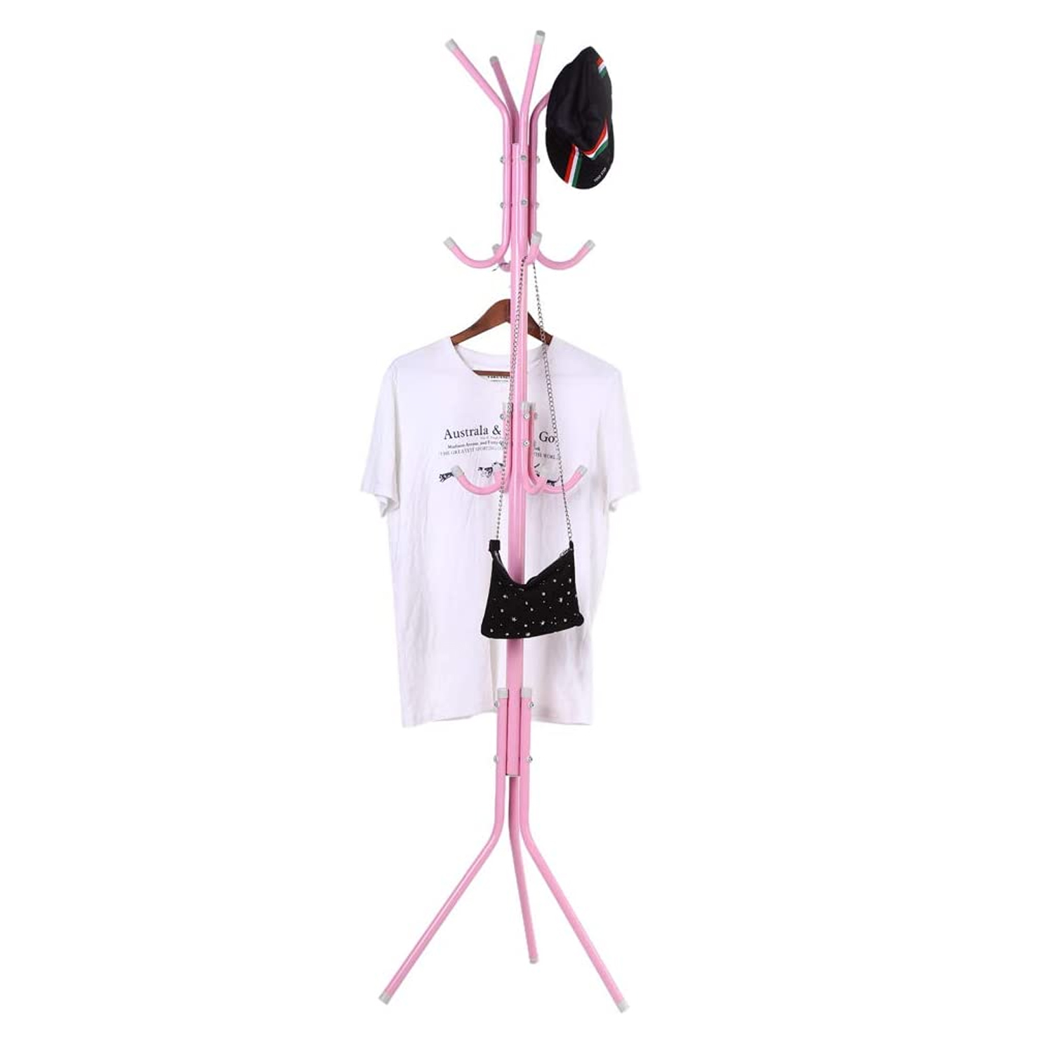 COLGADOR IMPORTCLICK HOG.222 ROSADO PERCHERO METÁLICO TRÍPODE 165CM X 42CM - 2
