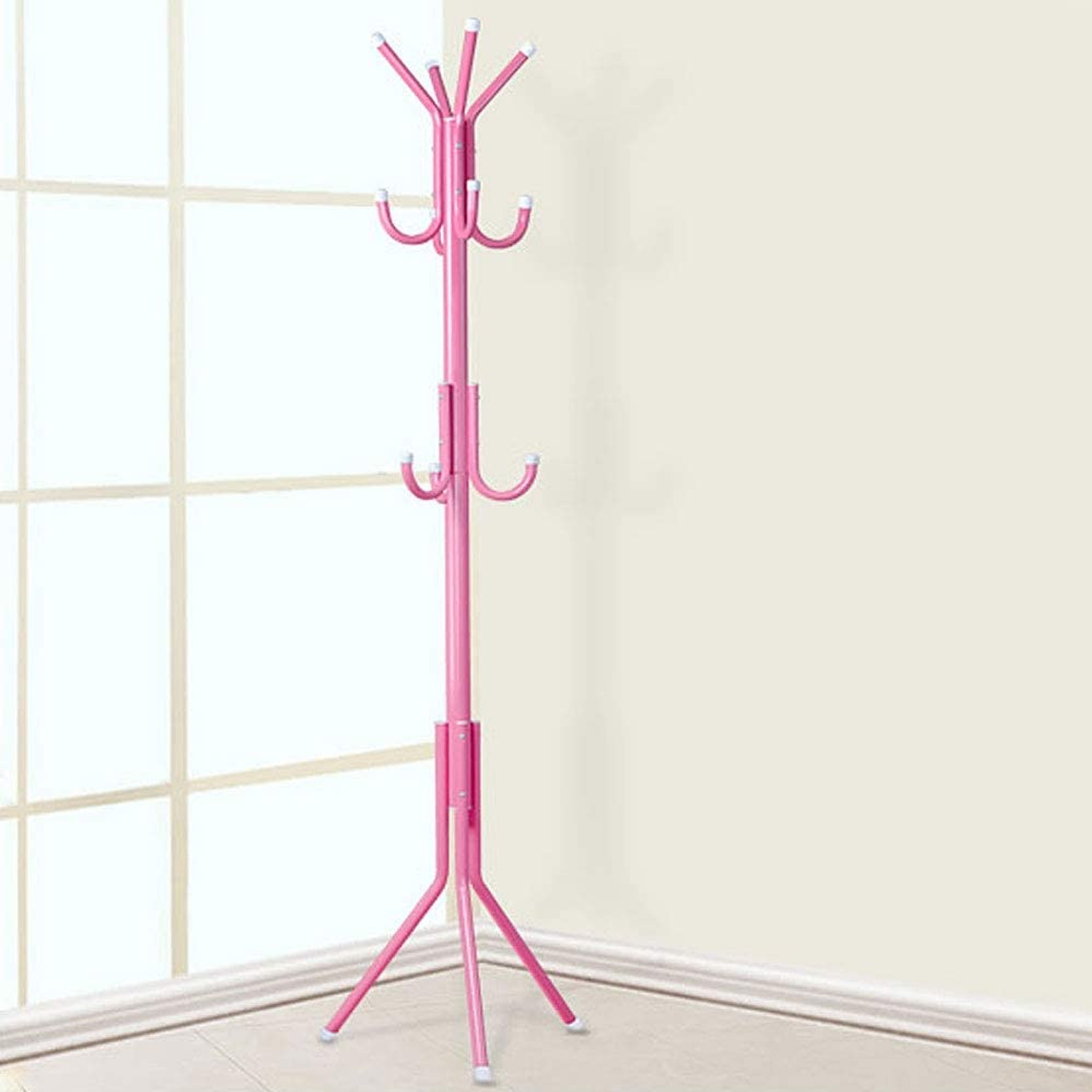 COLGADOR IMPORTCLICK HOG.222 ROSADO PERCHERO METÁLICO TRÍPODE 165CM X 42CM - 5