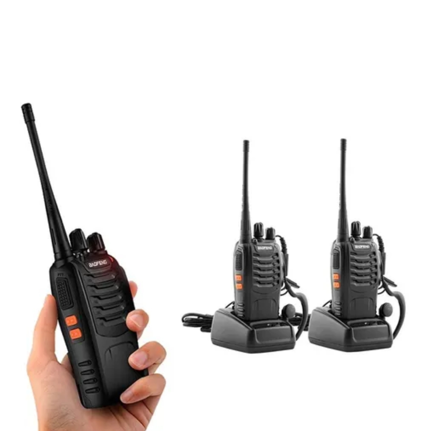 KIT IMPORTCLICK 2 RADIOS WALKIE TALKIE TRANSMISOR MANOS LIBRES - 4