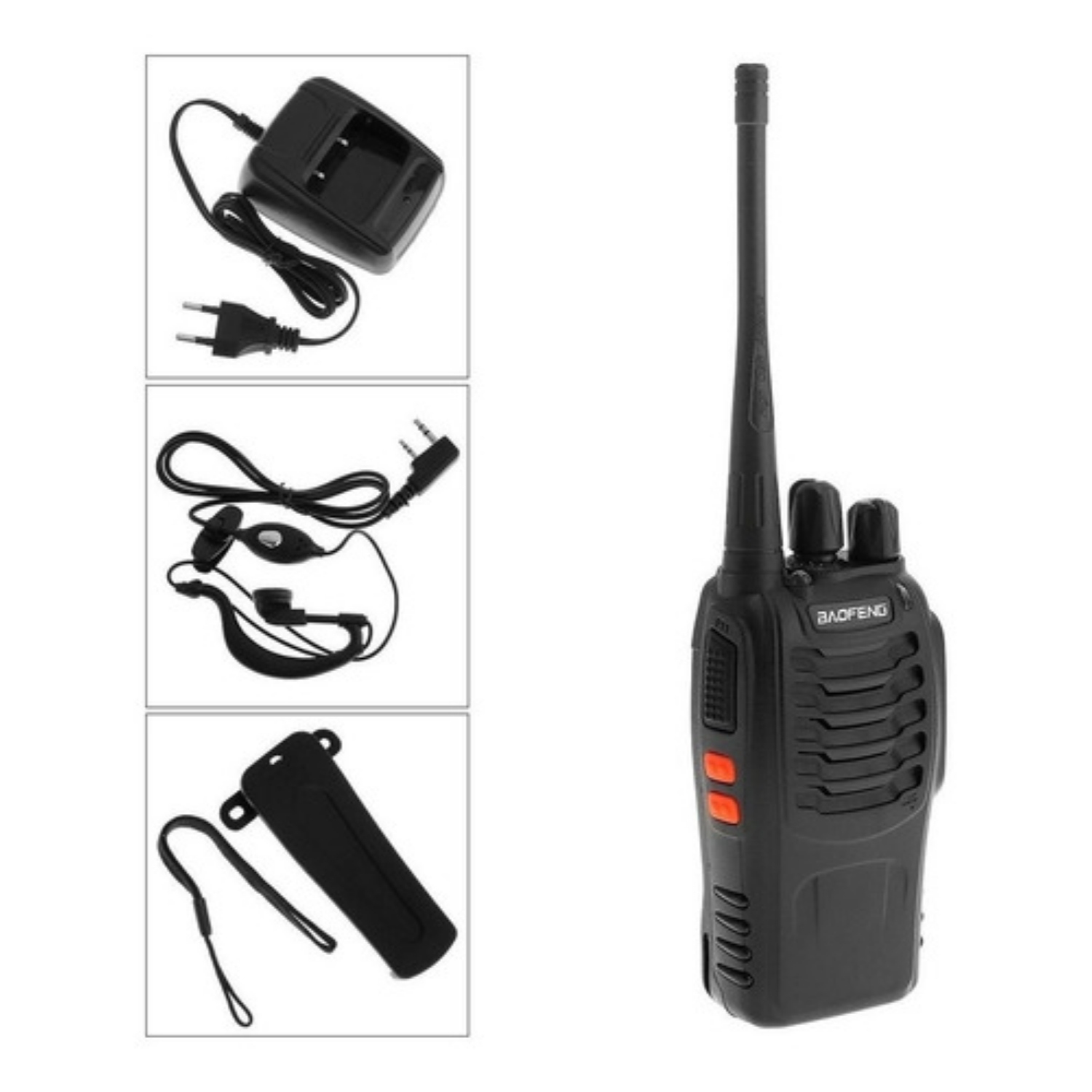 KIT IMPORTCLICK 2 RADIOS WALKIE TALKIE TRANSMISOR MANOS LIBRES - 5