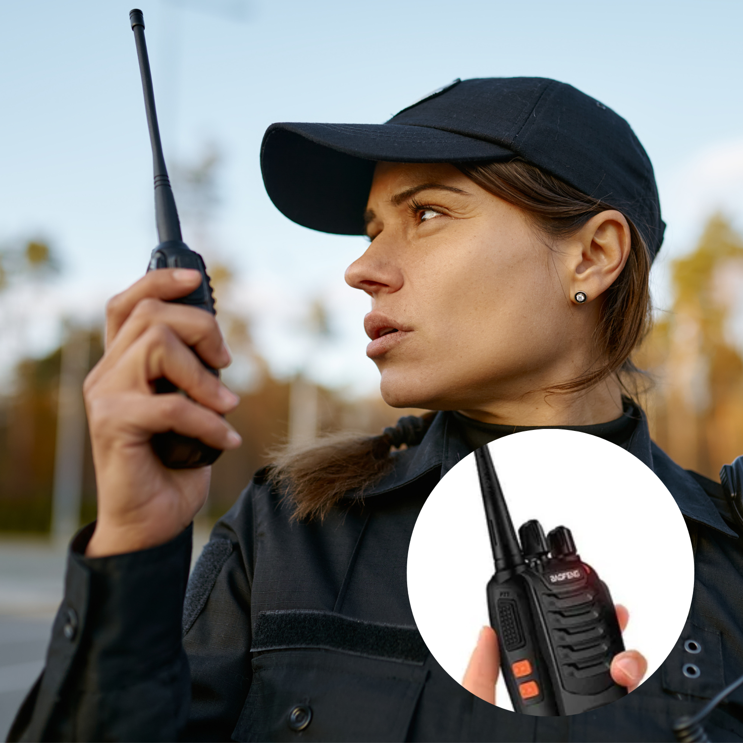 KIT IMPORTCLICK 2 RADIOS WALKIE TALKIE TRANSMISOR MANOS LIBRES - 6