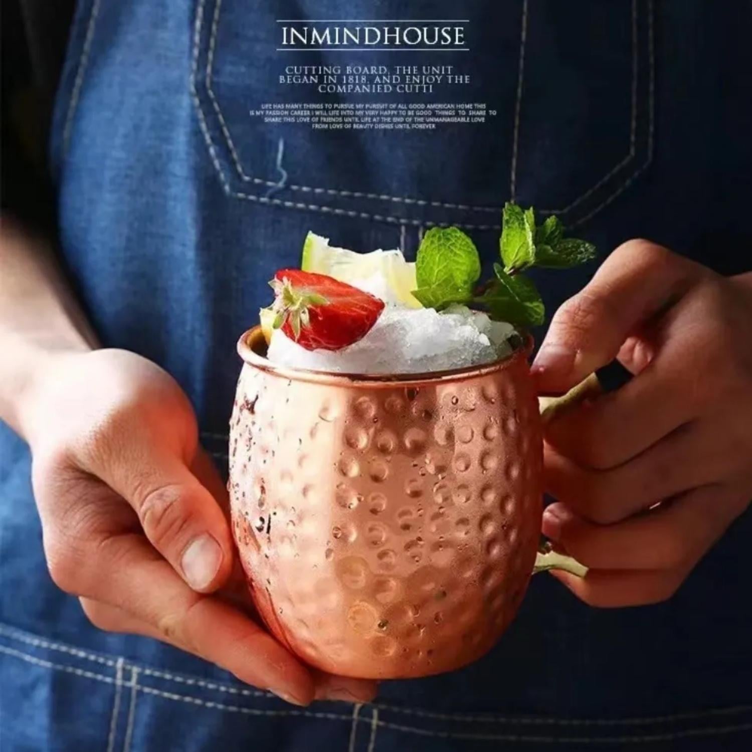 SET 4 MUG COBRE VASOS COCTEL MOSCOW MULE 500 ML PREMIUM - 4