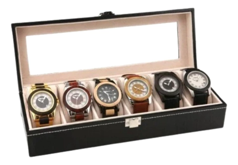 ORGANIZADOR RELOJ DELUXE 6 RELOJES - 5