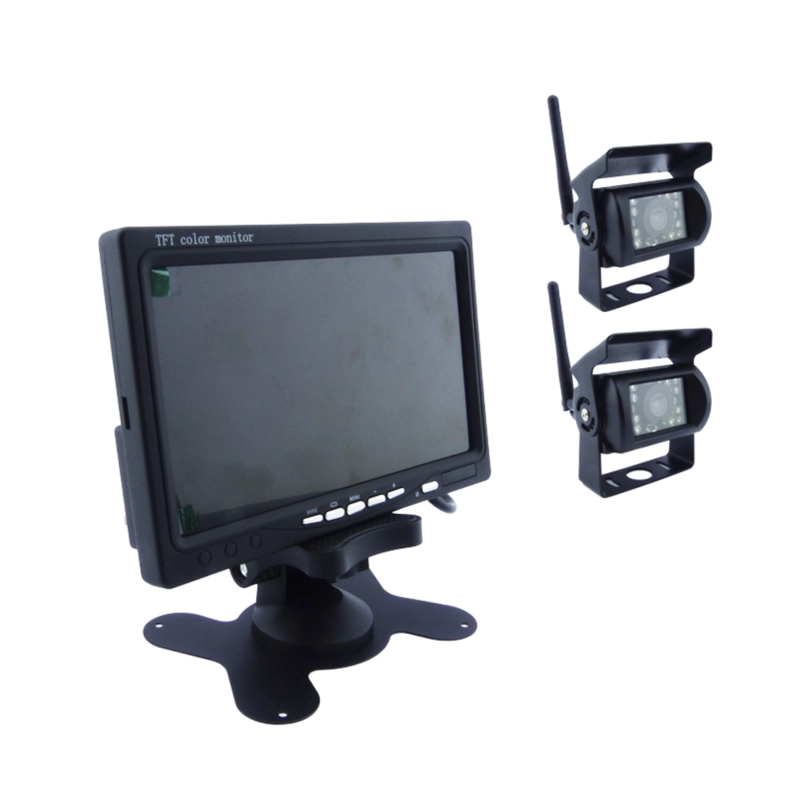 KIT 2 CAMARAS SEGURIDAD CAMION WIFI 7 CONTROL - 1