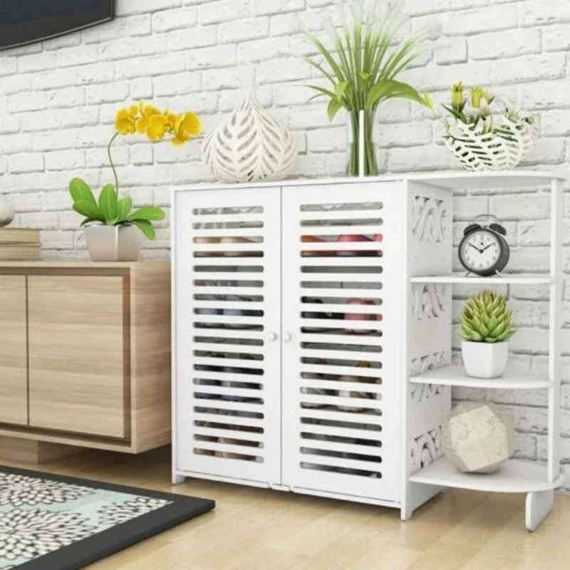 MUEBLE ZAPATERO IMPORTCLICK HOG.299 ORGANIZADOR HOGAR 4 NIVELES BLANCO MADERA - 9