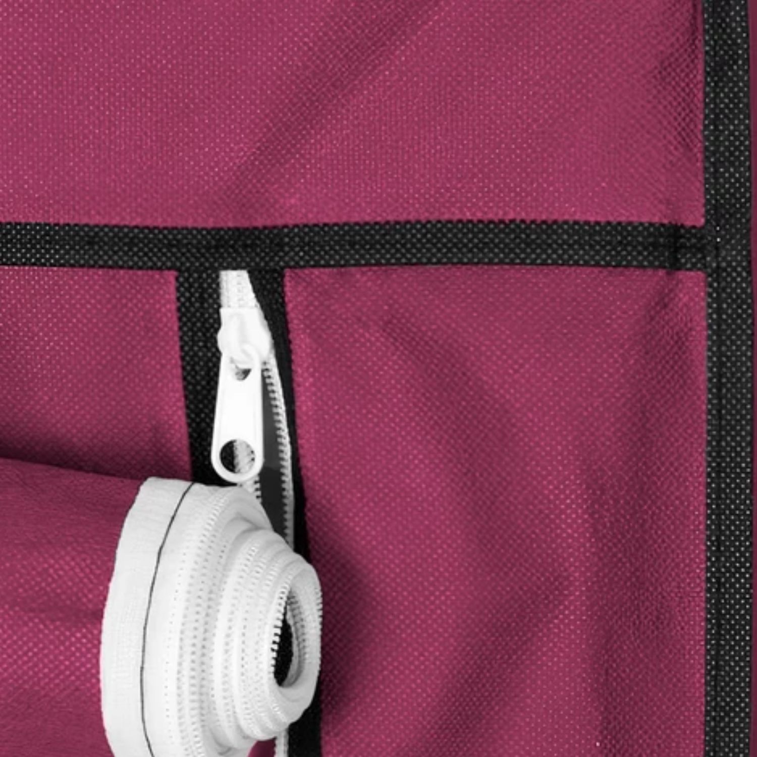 CLÓSET IMPORTCLICK HOG.274 ROJO ORGANIZADOR ARMABLE TELA RED WINE 3 CUERPOS 130X45X175 CM - 5
