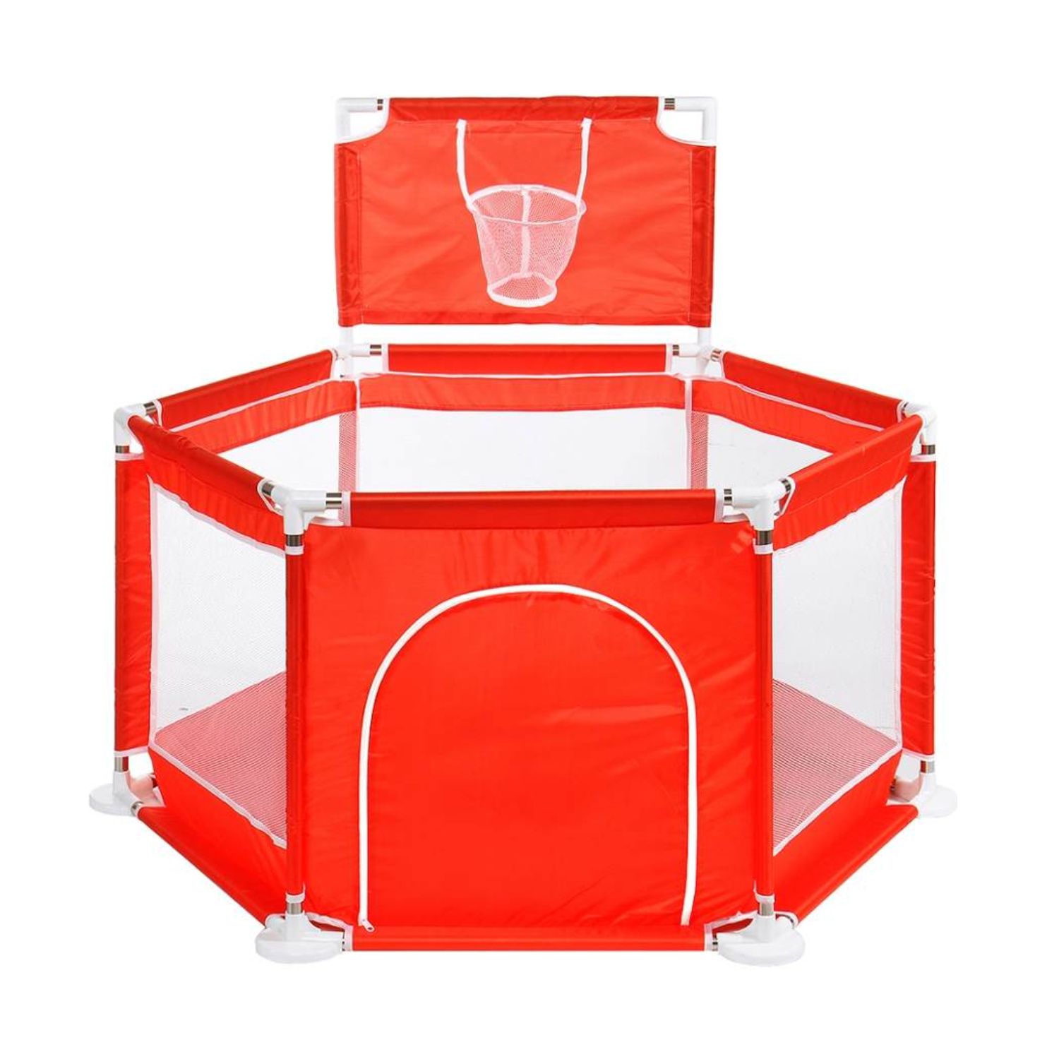 PISCINA CORRAL INFANTIL IMPORTCLICK INF.51 ROJO BEBE ESTIMULACIÓN PELOTAS 125X65 CM - 1