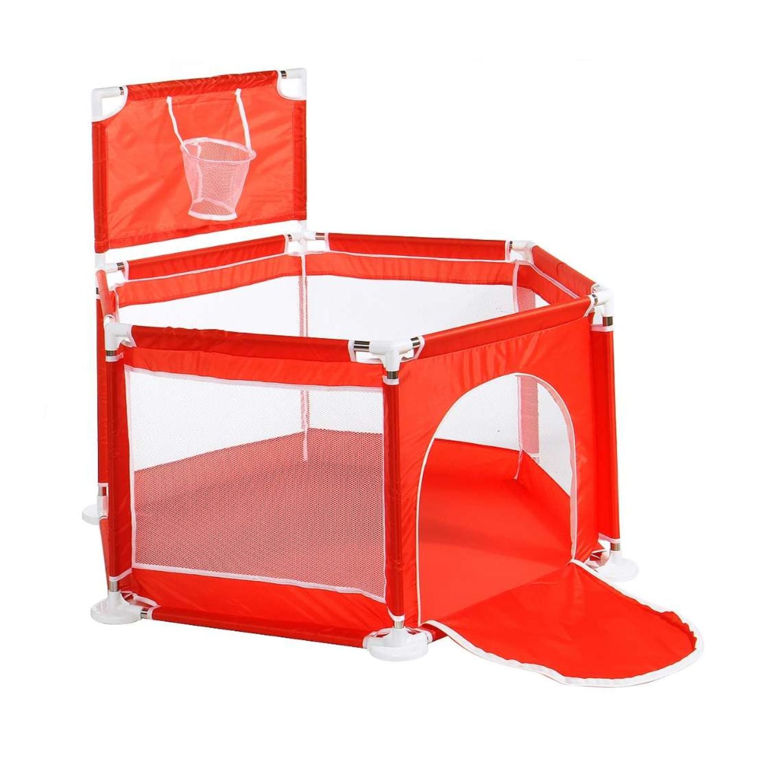 PISCINA CORRAL INFANTIL IMPORTCLICK INF.51 ROJO BEBE ESTIMULACIÓN PELOTAS 125X65 CM - 3