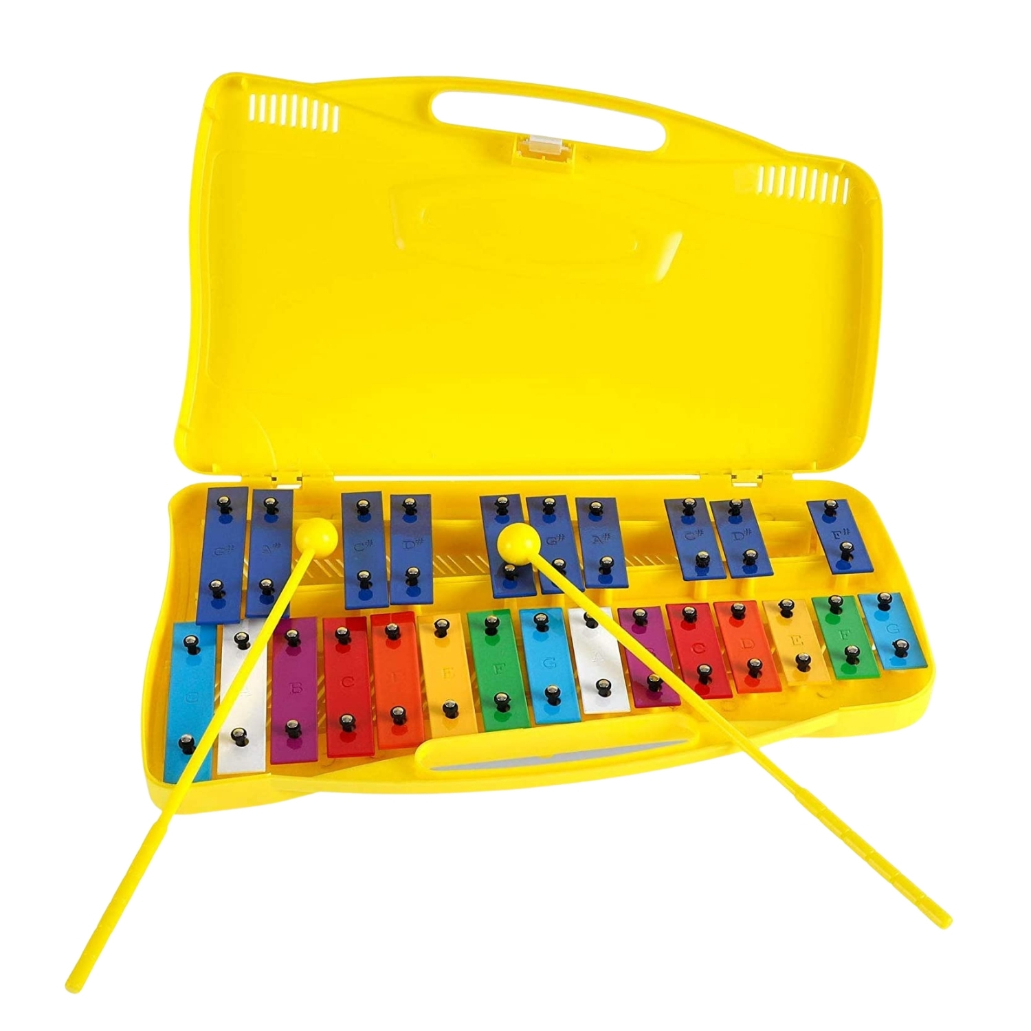 METALÓFONO IMPORTCLICK AMARILLO CROMÁTICO 25 NOTAS INFANTIL PROFESIONAL INF.52 - 1