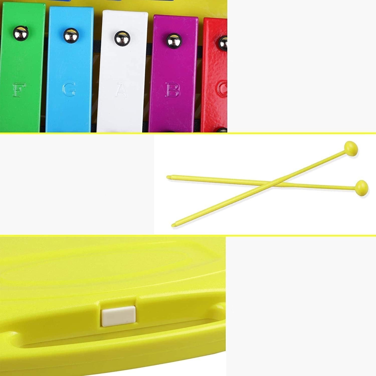 METALÓFONO IMPORTCLICK AMARILLO CROMÁTICO 25 NOTAS INFANTIL PROFESIONAL INF.52 - 5