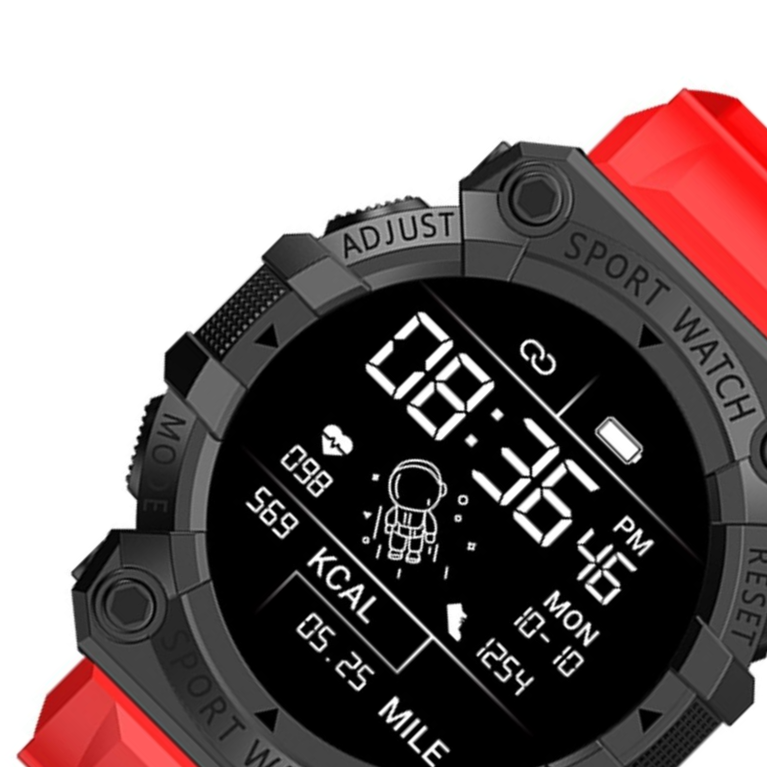 SMARTBAND TEC.67 ROJO CARGA USB DEPORTIVO - 3